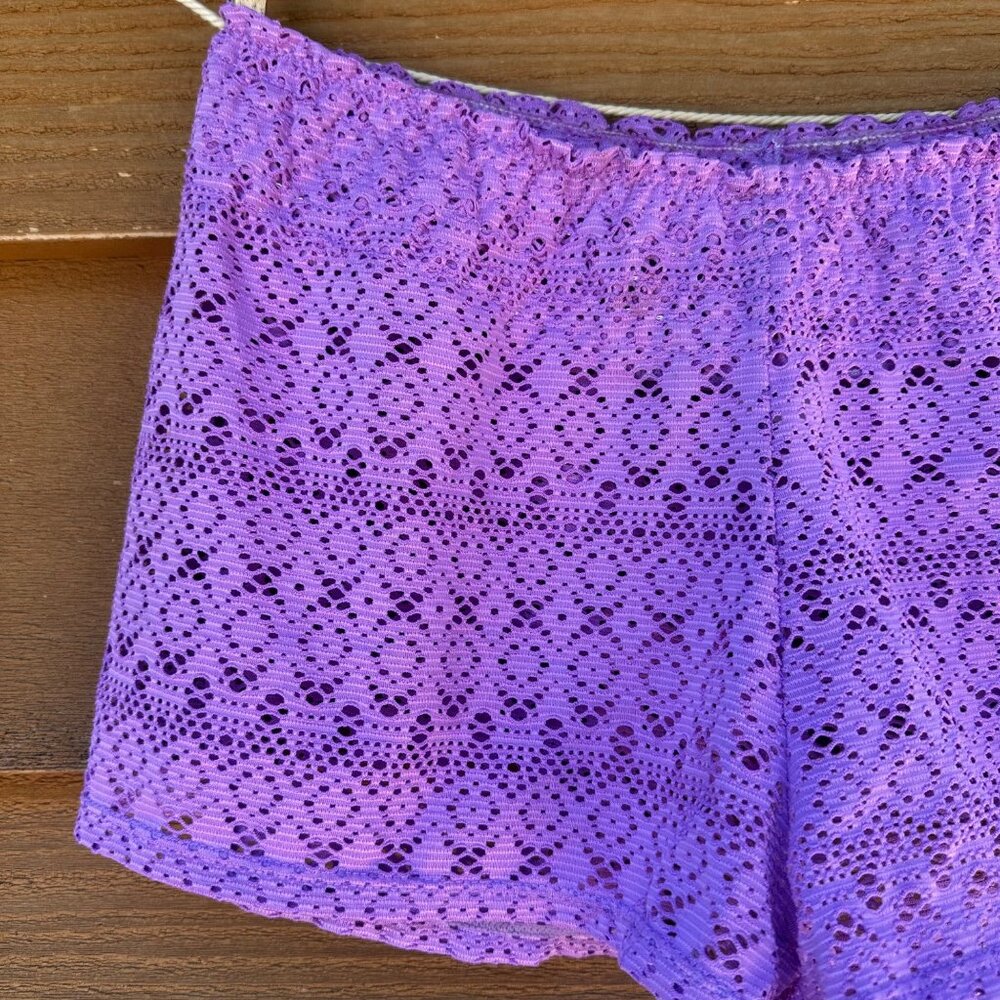 Circo Girls XL 14/16 Purple Lace Swim Cover-Up Shorts - Picture 3 of 8